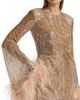 Bronx Banco Women's Tokyo Feather-Cuff Sequined Minidress - 6