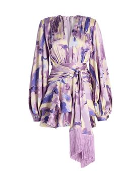 Bronx Banco Women's Wisteria Bedouin Abstract A-Line Minidress