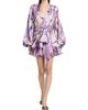 Bronx Banco Women's Wisteria Bedouin Abstract A-Line Minidress - 2