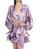 Bronx Banco Women's Wisteria Bedouin Abstract A-Line Minidress - 3
