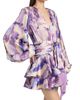 Bronx Banco Women's Wisteria Bedouin Abstract A-Line Minidress - 4