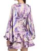Bronx Banco Women's Wisteria Bedouin Abstract A-Line Minidress - 5