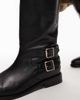 Bronx Bronx fe-lise buckle detail riding boot in black - 3