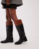Bronx Bronx fe-lise contrast detail riding boot in black - 1