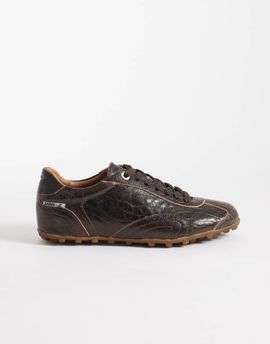 Bronx Bronx Gravit-yy low top sneakers in brown heavy tumbled leather