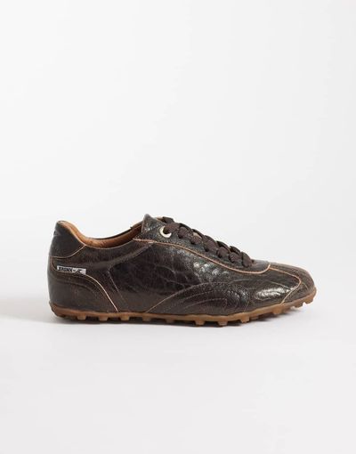 Bronx Bronx Gravit-yy low top sneakers in brown heavy tumbled leather