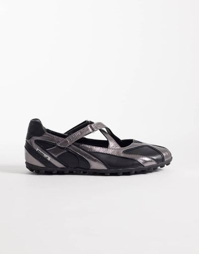 Bronx Bronx gravit-yy sneakerinas in black gunmetal