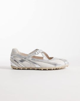 Bronx Bronx gravit-yy sneakerinas in off white silver