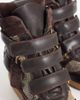 Bronx Bronx Jae-yy suede wedge heel sneakers in dark brown snake print-Black - 3