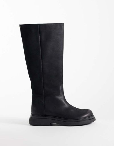 Bronx Bronx Jay-laa knee boots in black leather