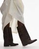 Bronx Bronx kendr-a buckle detail fold over boots in croc print coffee bean-Brown - 4