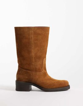 Bronx Bronx Ky-ley slouchy knee boots in caramel oily suede-Brown