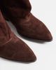 Bronx Bronx Lizz-y zip-up western boots in suede coffee bean-Brown - 3