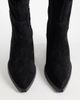 Bronx Bronx Mya-Mae block heel knee boots in black suede - 3