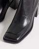 Bronx Bronx New-Corfu square toe high ankle boots in black leather - 3