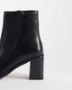 Bronx Bronx New-Corfu square toe high ankle boots in black leather - 4