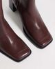 Bronx Bronx New-Corfu square toe knee boots in deep bordeaux-RED - 3