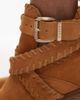 Bronx Bronx New-kole buckle western ankle boots in toffee suede-Brown - 2