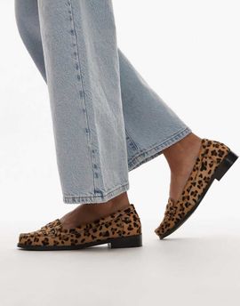 Bronx Bronx New-Rana penny loafers in leopard leather-Multi