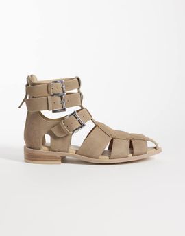 Bronx Bronx Next-wagon cage shoes in sand suede-Neutral