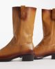 Bronx Bronx Rho-deo slouched ankle boots in mustard leather-Brown - 3
