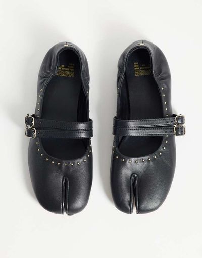 Bronx Bronx Semm-ie ballet flats in black soft leather