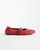 Bronx Bronx Semm-ie ballet flats in red soft leather - 2