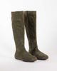 Bronx Bronx Tyl-aa round toe knee boots in khaki-green suede - 2