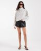 BRONZE SNAKE Bronze Snake Arlo high neck windbreaker in white polka dot-Neutral - 1