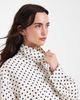BRONZE SNAKE Bronze Snake Arlo high neck windbreaker in white polka dot-Neutral - 3