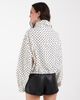 BRONZE SNAKE Bronze Snake Arlo high neck windbreaker in white polka dot-Neutral - 4