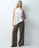 BRONZE SNAKE Bronze Snake baggy pants with turnover waistband in brown check-MULTI - 2