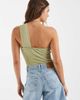 BRONZE SNAKE Bronze Snake Chantal one shoulder bodysuit in matcha green - 4