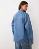BRONZE SNAKE BRONZE SNAKE dropped shoulders long sleeve denim shirt in blue - 3