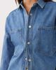 BRONZE SNAKE BRONZE SNAKE dropped shoulders long sleeve denim shirt in blue - 4
