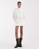 BRONZE SNAKE Bronze Snake high neck drop waist mini dress in ivory-White - 2
