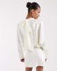 BRONZE SNAKE Bronze Snake high neck drop waist mini dress in ivory-White - 4