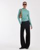 BRONZE SNAKE Bronze Snake high neck long sleeve top in green stripe - 3