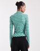 BRONZE SNAKE Bronze Snake high neck long sleeve top in green stripe - 4
