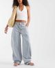 BRONZE SNAKE Bronze Snake Horseshoe jeans in light wash denim-Blue - 1