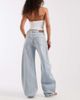 BRONZE SNAKE Bronze Snake Horseshoe jeans in light wash denim-Blue - 3