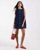 BRONZE SNAKE Bronze Snake Jaymes denim smock dress in indigo-Blue - 2
