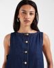 BRONZE SNAKE Bronze Snake Jaymes denim smock dress in indigo-Blue - 3