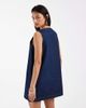BRONZE SNAKE Bronze Snake Jaymes denim smock dress in indigo-Blue - 4
