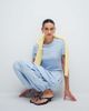 BRONZE SNAKE BRONZE SNAKE Lavinia pinstriped pants in blue - 4