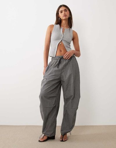 BRONZE SNAKE BRONZE SNAKE Lavinia pinstriped pants in gray