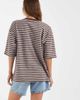 BRONZE SNAKE Bronze snake Lesley stripe crew tee in chocolate-Brown - 4