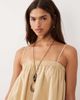 BRONZE SNAKE Bronze Snake Misty smock cotton cami top and pants set in beige-Neutral - 4