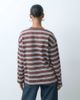 BRONZE SNAKE Bronze Snake oversized boxy t-shirt in chocolate double stripe-Brown - 4