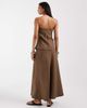 BRONZE SNAKE Bronze Snake Riley off shoulder maxi dress in dark chocolate-Brown - 4